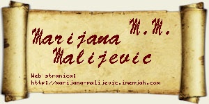Marijana Malijević vizit kartica